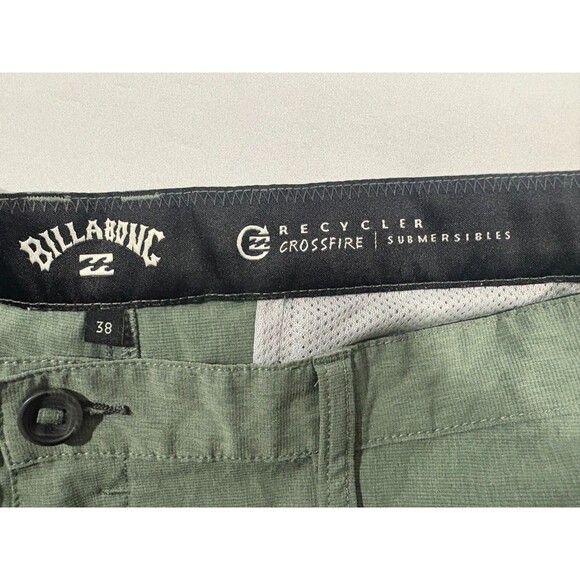 Billabong Recycler Crossfire Army Green Board Shorts Surf Beach Submersibles 38 - Picture 6 of 10
